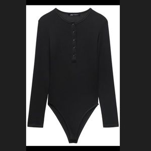 Zara Long Sleeve Button Bodysuit